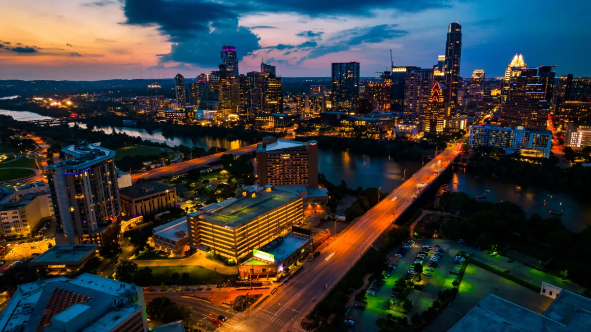 Austin, Texas at dusk